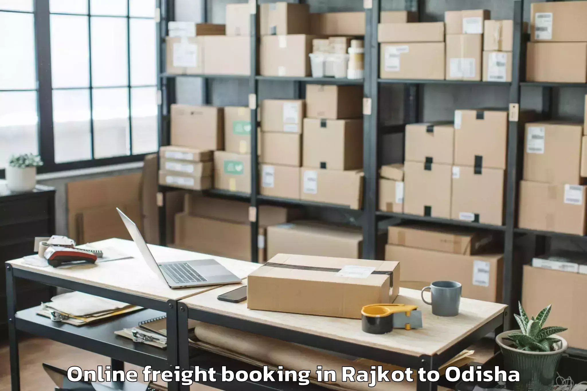 Easy Rajkot to Bampada Online Freight Booking Booking